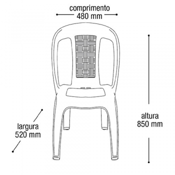 Cadeira Plástica Arqplast Bistro Preta