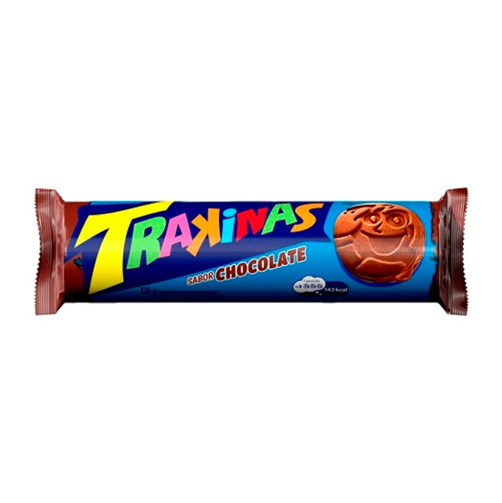 Biscoito Recheado Trakinas Chocolate 126g