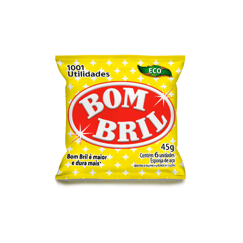 Lã de Aço Bom Bril Eco com 6 unid. 45g