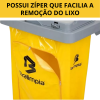 Bolsa de Coleta de Resíduos para Carro Funcional Bralimpia Amarela