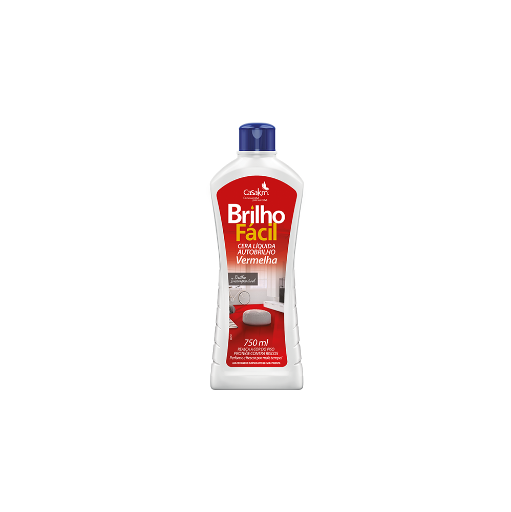 Cera Líquida Brilho Fácil Vermelha 750mL