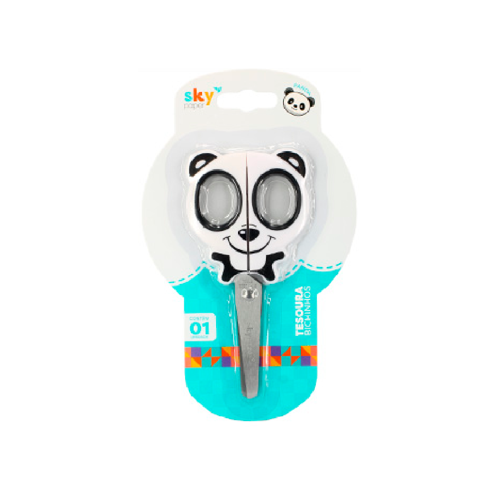 Tesoura Multiuso 4" Escolar Skypaper Bichinhos