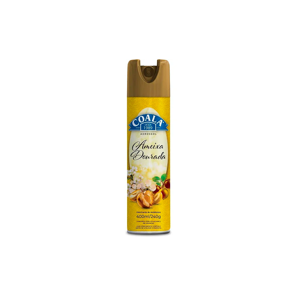 Aromatizador Aerossol Coala 400mL Ameira Dourada