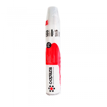 Copo Plástico Descartável 300mL Copaza PS Transparente com 100 unid.