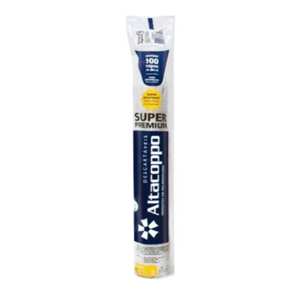 Copo Plástico Descartável 300mL Altacoppo PP Transparente com 100 unid.