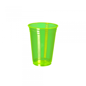 Copo Plástico Descartável 330mL Copobrás Neon Limão Balada com 25 unid.
