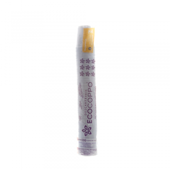 Copo Plástico Descartável 180mL Ecocoppo PP Branco com 100 unid.