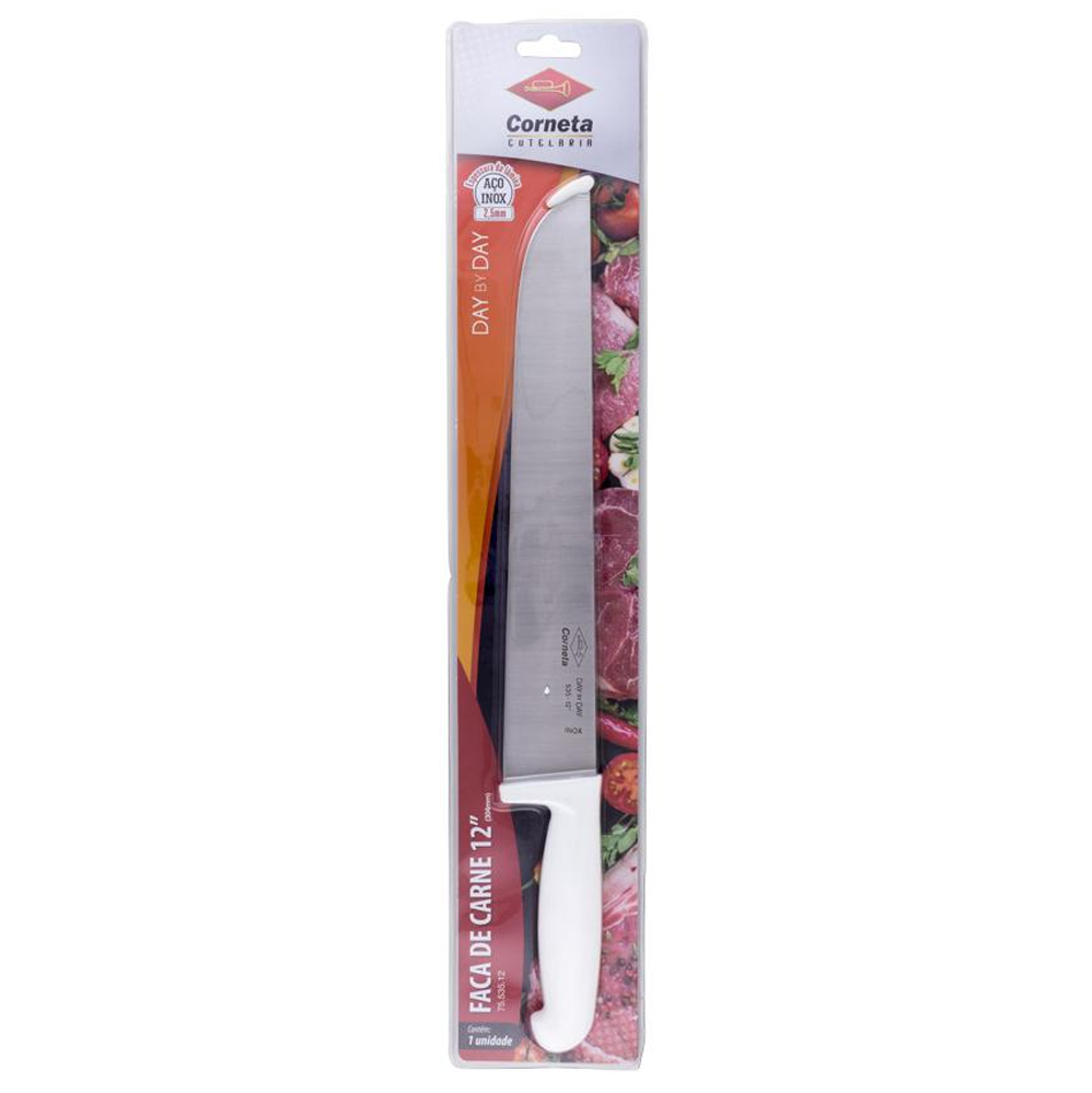 Faca de Inox 12" para Carne Corneta