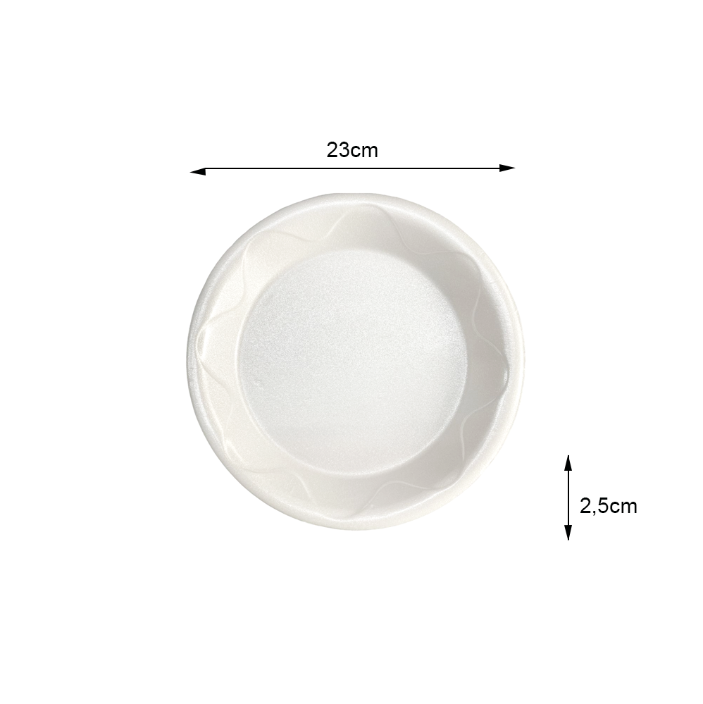Prato Descartável de Isopor 23cm Raso Darnel com 20 unid.
