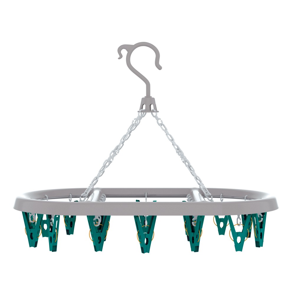 Mini Varal Oval com 24 prendedores Flash Limp