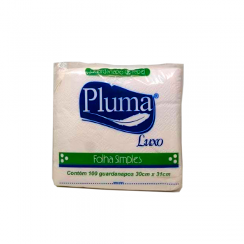 Guardanapo de Papel Pluma 30x31cm Branco com 100 folhas