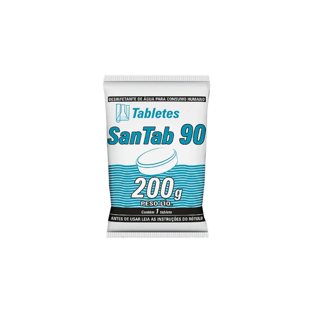 Pastilha de Cloro San Tab 90 200g - Desinfetante de Água Consumo Humano