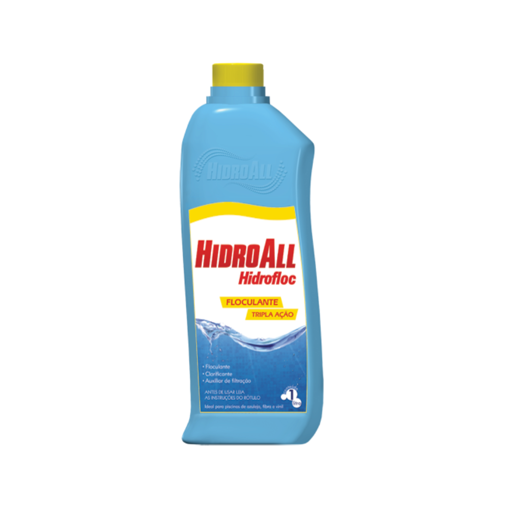 Clarificante e Floculante Hidroall Hidrofloc 1L