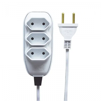 Extensão Elétrica 10 metros 3 Tomadas 2P Bipolar 10A Ilumi