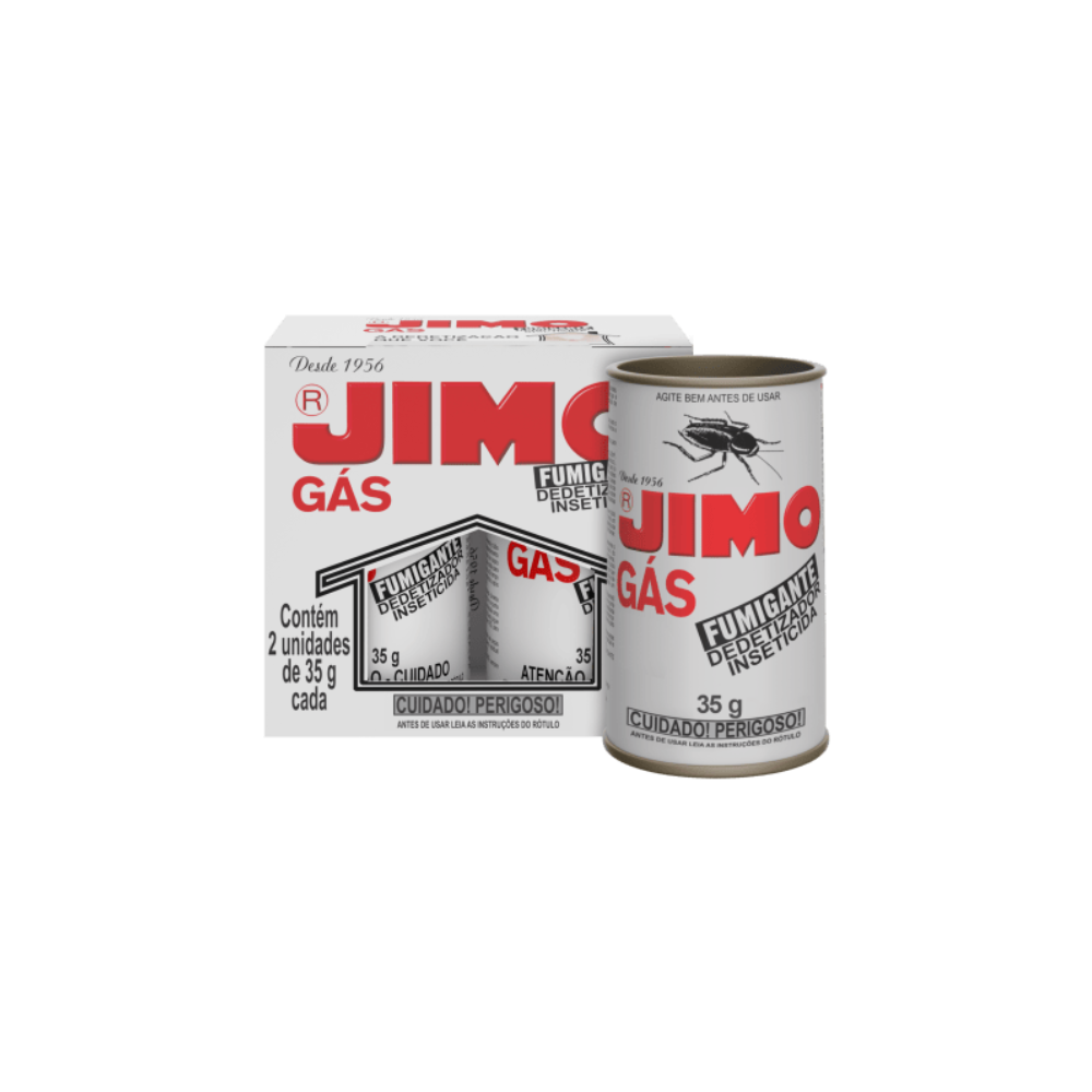 Inseticida Detetizador Jimo Gás Fumigante com 2 unid. 35g