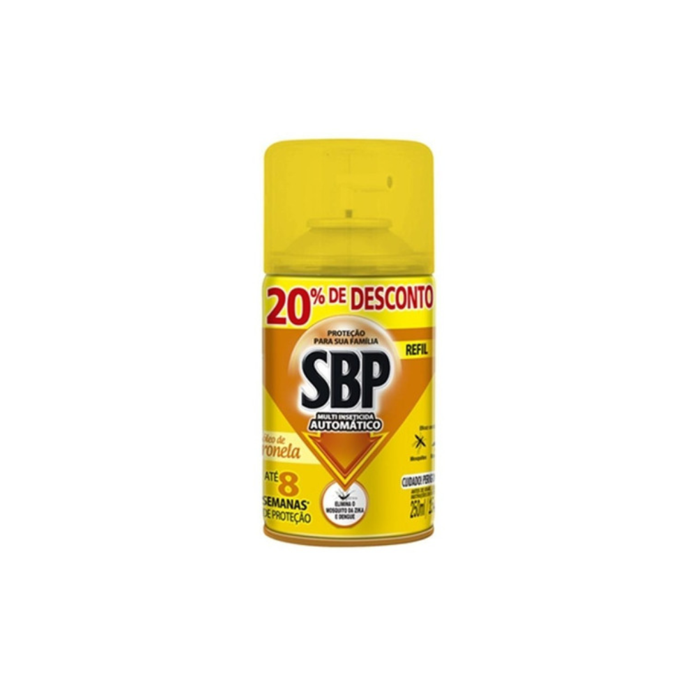 Inseticida Automático SBP Citronela Refil 250mL 20% GRÁTIS