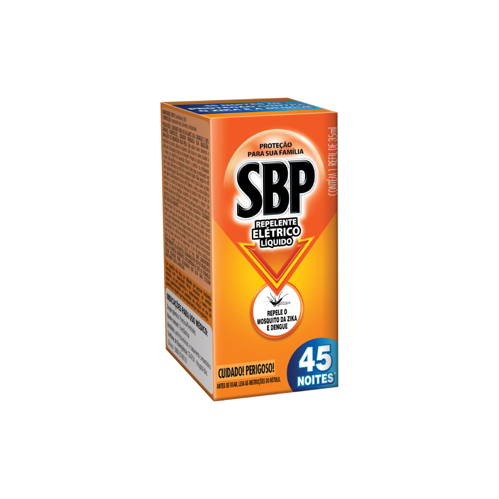Inseticida Elétrico SBP 45 Noites 35mL Refil