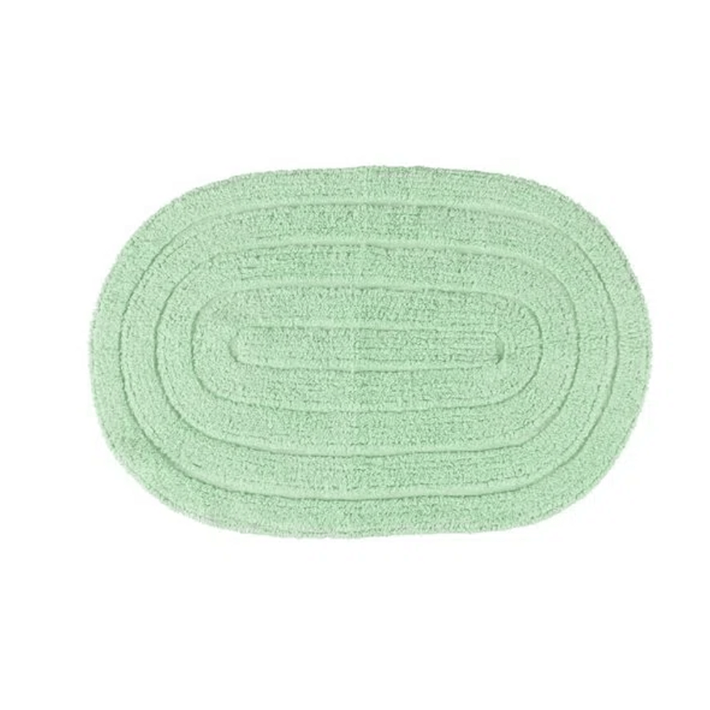 Tapete de Algodão Oval 40x60cm Kapazi - Verde Menta