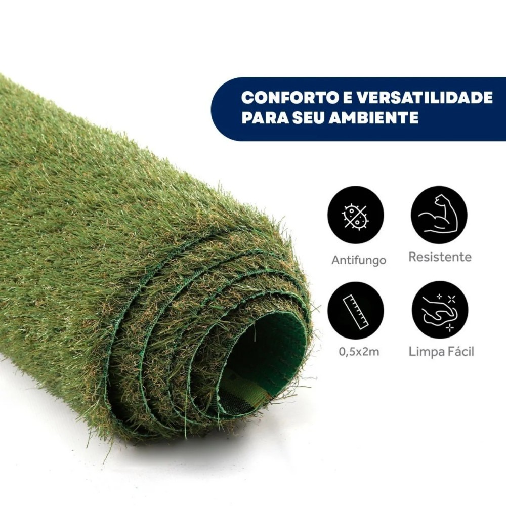 Grama Sintética 20mm Decorativa 200cm Kapazi - por metro