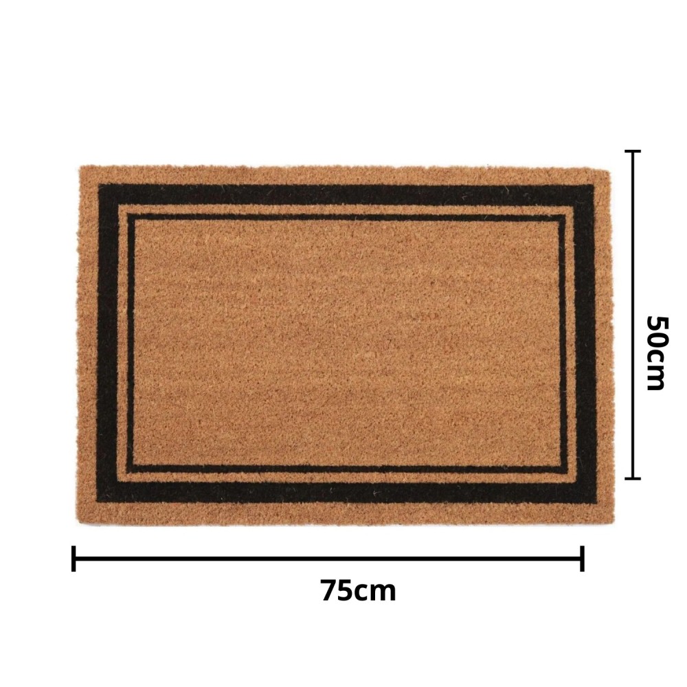 Tapete Capacho Fibra de Coco 50x75cm Kapazi - Moldura