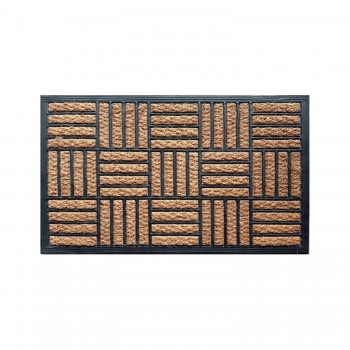 Tapete Capacho Fibra de Coco 45x75cm Kapazi - Quadrados