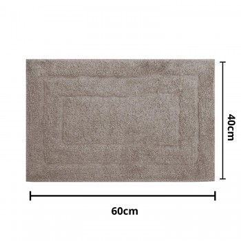 Tapete de Algodão Retangular 40x60cm Kapazi Happy - Bege