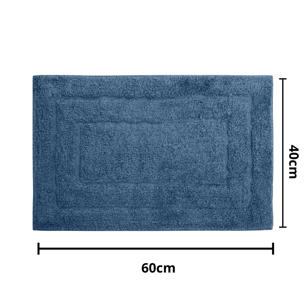 Tapete de Algodão Retangular 40x60cm Kapazi Happy - Azul