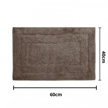 Tapete de Algodão Retangular 40x60cm Kapazi Happy - Marrom