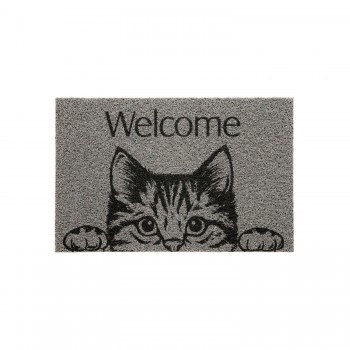 Tapete Capacho Vinil 40x60cm Kapazi Pet- Cat Welcome 
