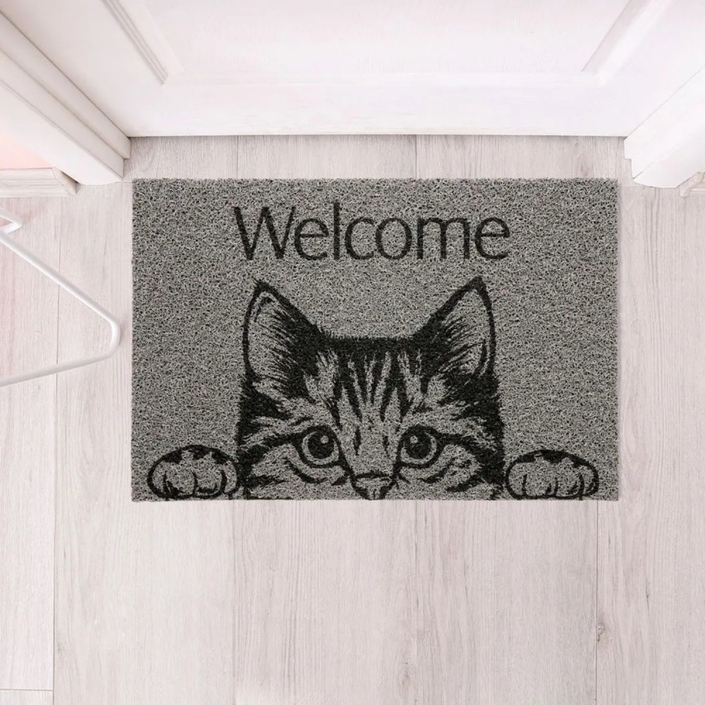 Tapete Capacho Vinil 40x60cm Kapazi Pet- Cat Welcome 