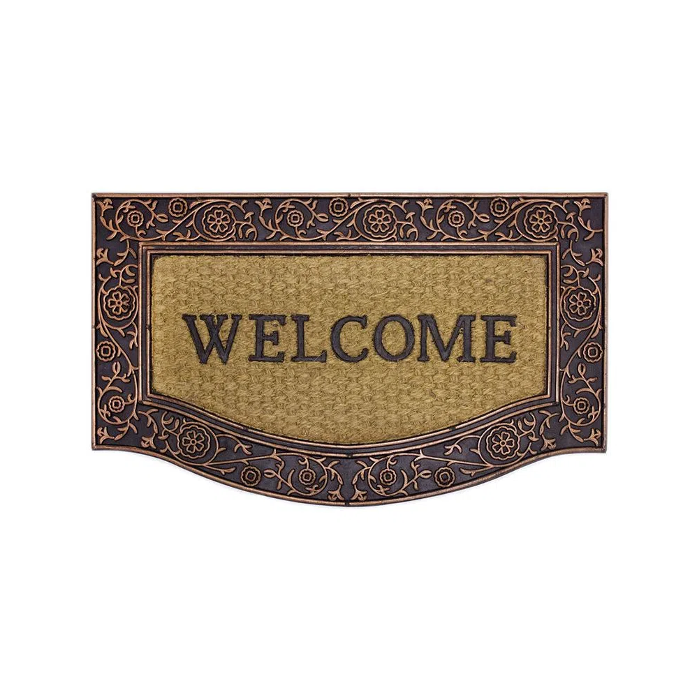 Tapete Capacho Fibra de Coco e Borracha 45x75cm Kapazi - Welcome