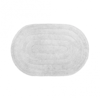 Tapete de Algodão Oval 40x60cm Kapazi - Branco
