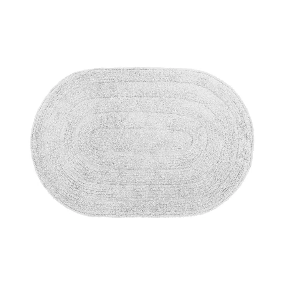Tapete de Algodão Oval 40x60cm Kapazi - Branco