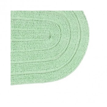 Tapete de Algodão Oval 40x60cm Kapazi - Verde Menta
