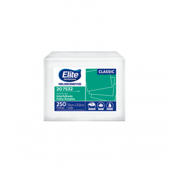 Guardanapo de Papel Interfolha Elite Classic 10x21cm com 250 folhas