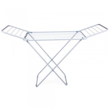 Varal de Chão de Aço com Abas MOR Slim Branco