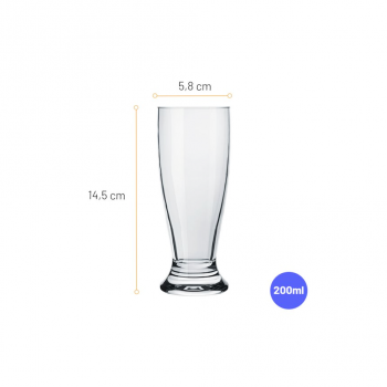 Copo de Vidro 200mL Nadir Tulipa Munich 
