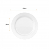 Prato de Vidro Raso 24cm Duralex Opaline Menu Branco