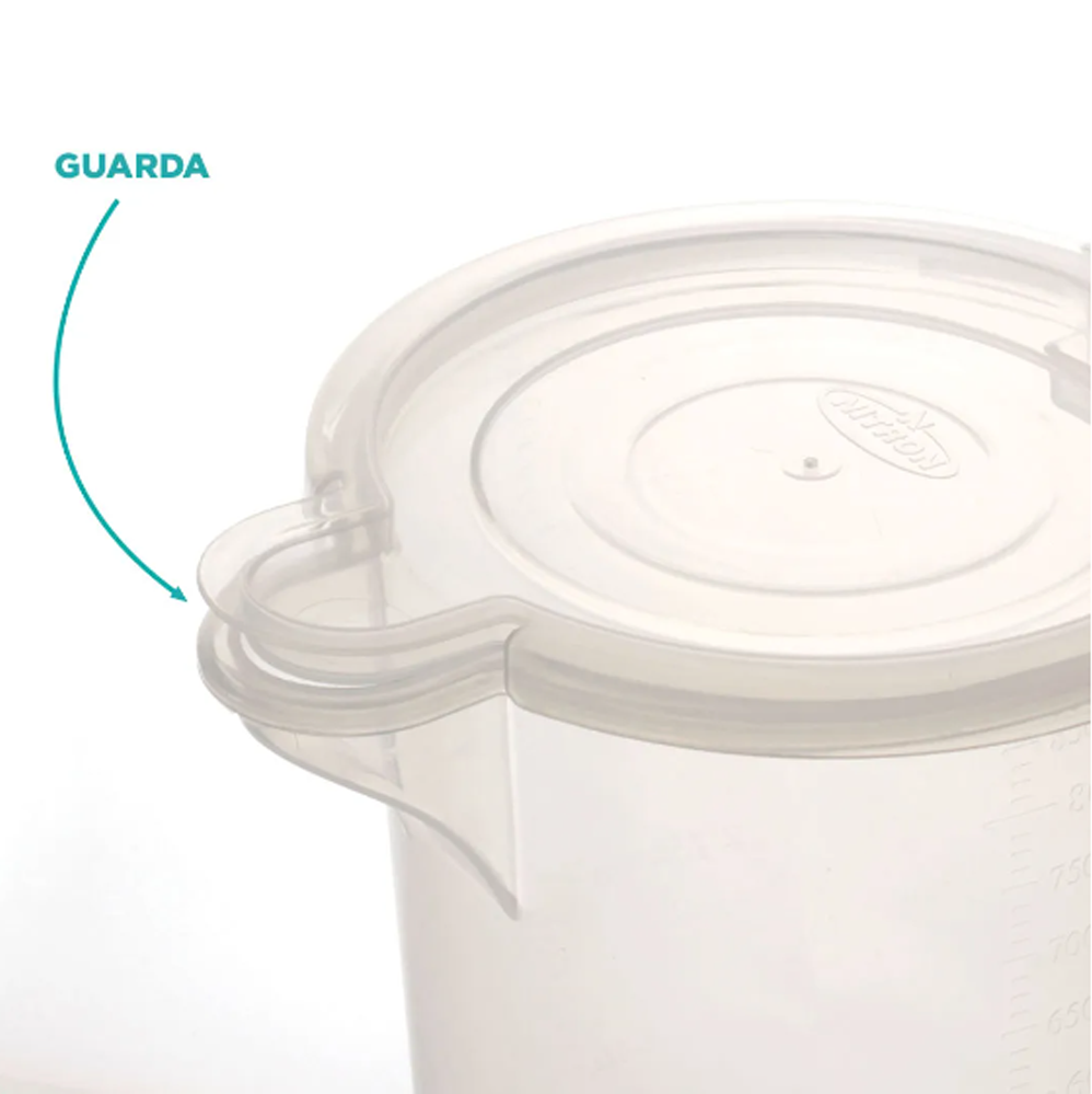 Jarra Medidora Nitron 850mL com Tampa