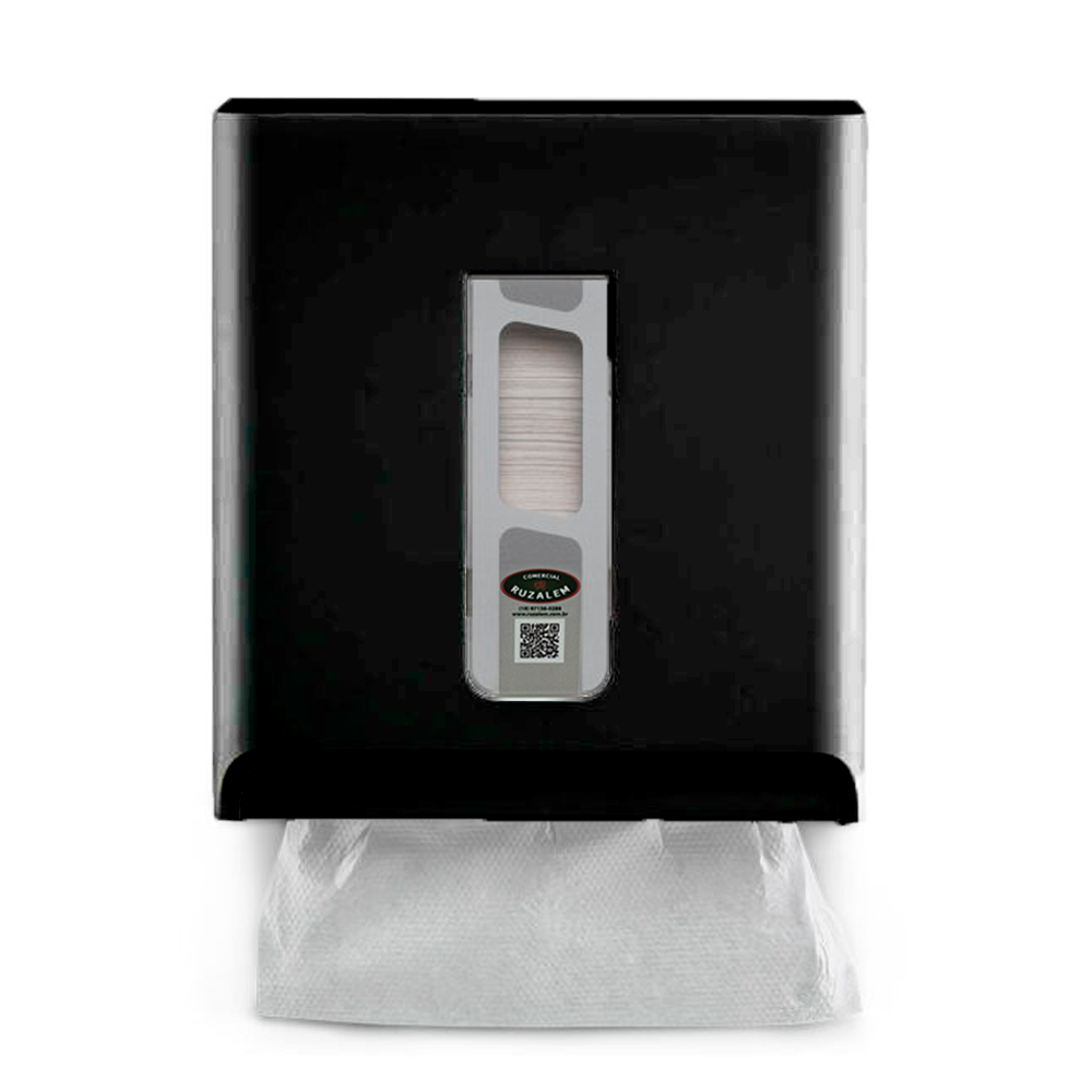 Dispenser Papel Interfolha Nobre Ruzalem Street Preto
