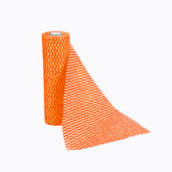 Pano Multiuso Tipo Perfex Laranja Life Clean com 50 panos de 28x50cm