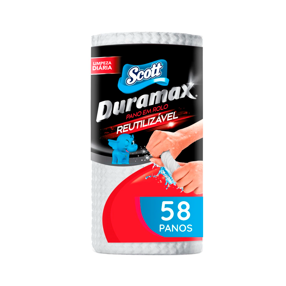 Pano Super Absorvente Reutilizável Scott Duramax 21x22cm com 58 folhas