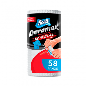 Pano Super Absorvente Reutilizável Scott Duramax 21x22cm com 58 folhas