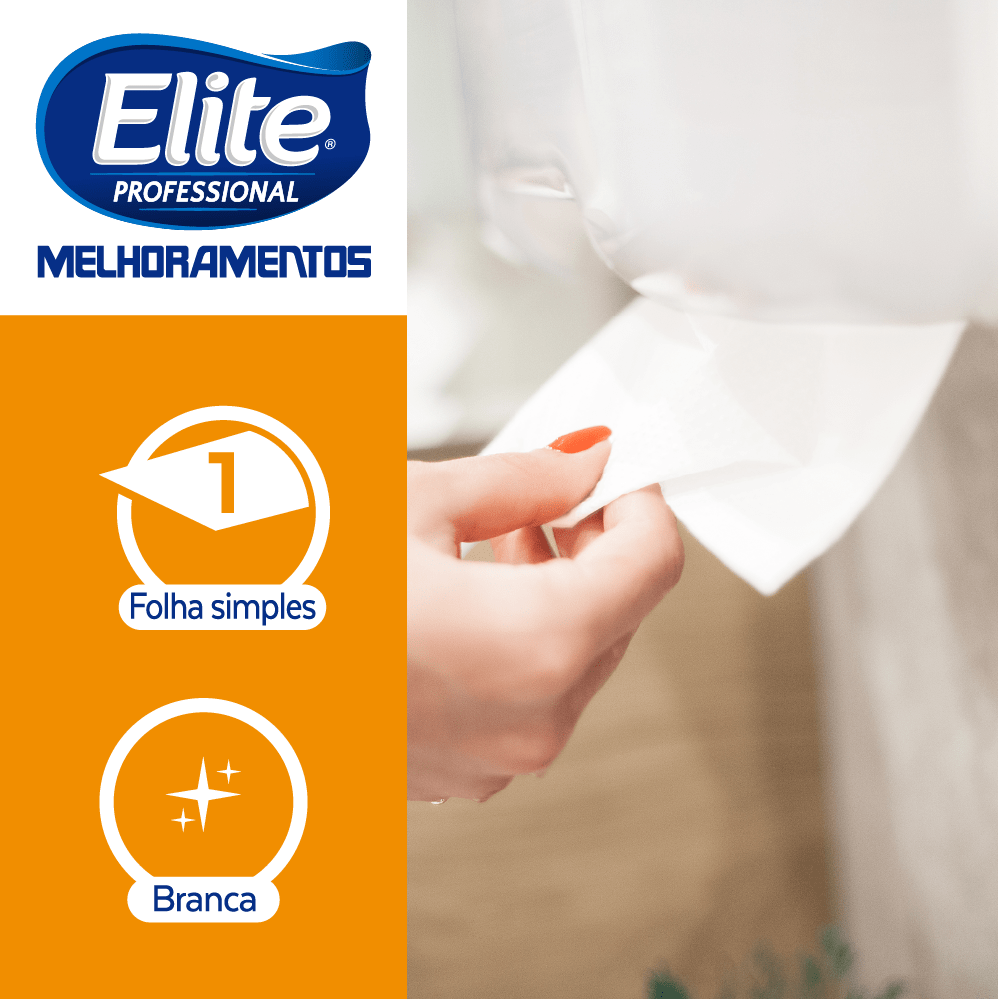 Papel Toalha Interfolhado Elite 2 Dobras 100% Celulose com 1000 folhas