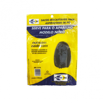 Saco para Aspirador de Pó Porto-Pel Arno Nitro com 3 unid.