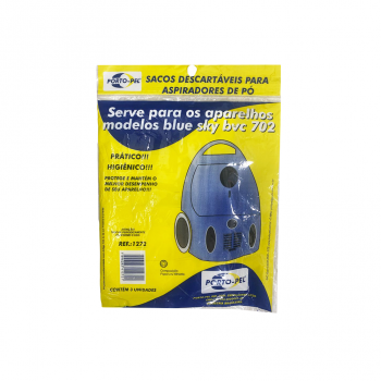 Saco para Aspirador de Pó Porto-Pel Blue Sky BVC702 com 3 unid.