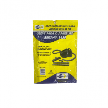Saco para Aspirador de Pó Porto-Pel Britania 1450 com 3 unid.