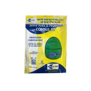 Saco para Aspirador de Pó Porto-Pel Consul Fit com 3 unid.