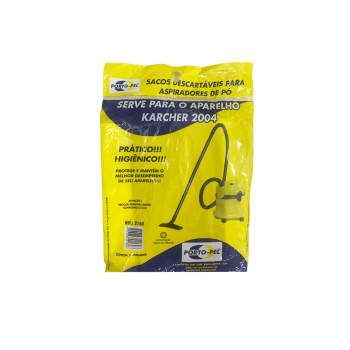 Saco para Aspirador de Pó Porto-Pel Karcher 2004 com 3 unid.