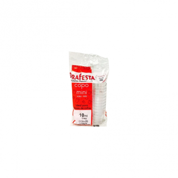 Copo Acrílico Mini 10mL Prafesta com 20 unid.